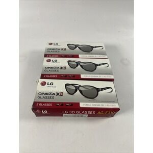 NEW 3 Boxes (6 Glasses) Real 3D LG 3D Glasses Cinema Movie TV Glasses AG-F310
